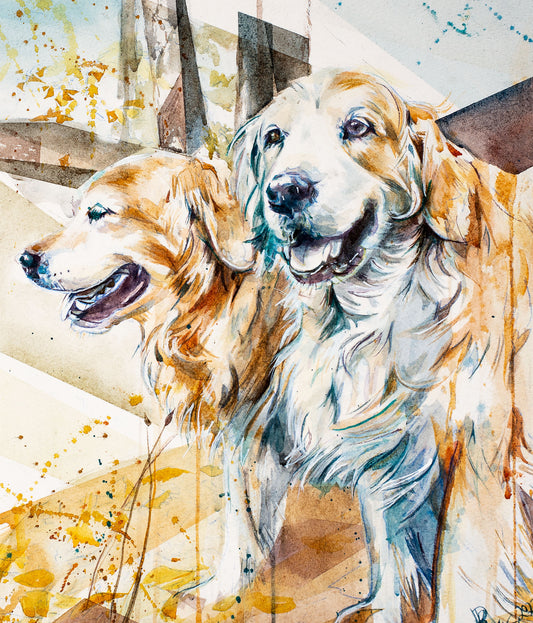 Golden Retrievers Print